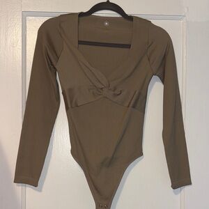 Brown Long Sleeve Bodysuit
